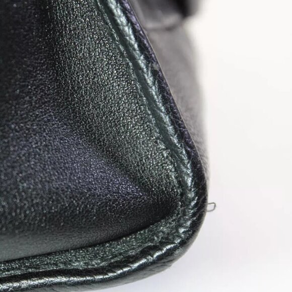 Coach Womens Double Handle Logo Metallic Patchwork Satchel Handbag Black 36531 - Picture 9 of 11